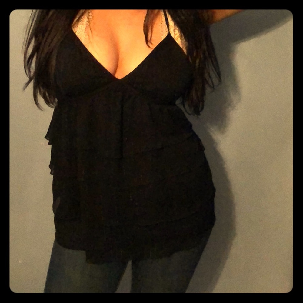 Black Spaghetti strap blouse_ FINAL PRICE DROP!